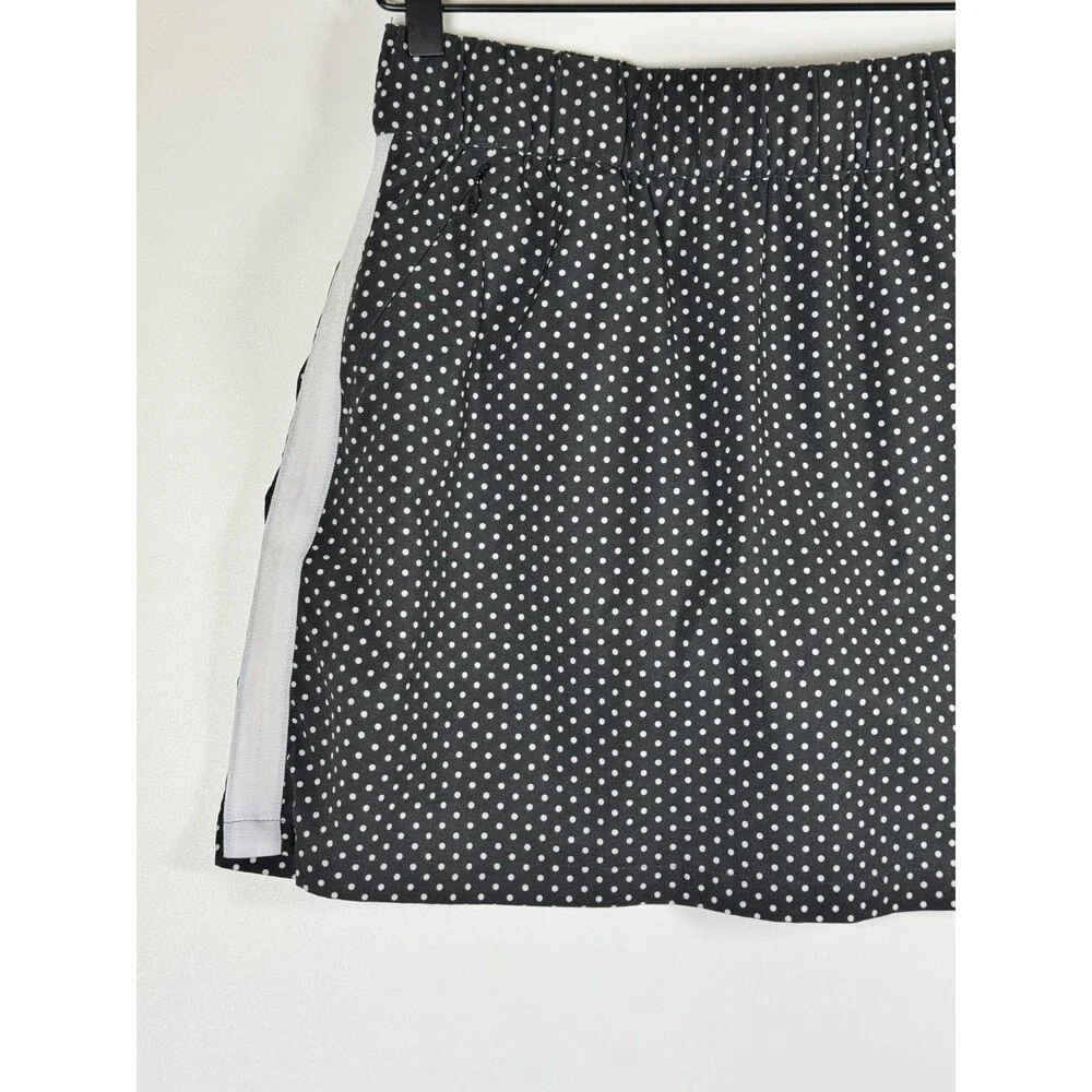 T by Talbots Skort XS Black White‎ Polka Dot Stretch Active Golf Tennis Preppy